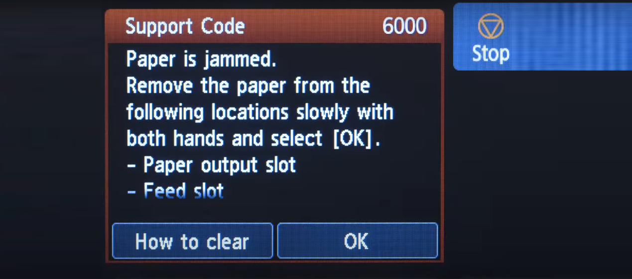 Canon Printer Error 6000