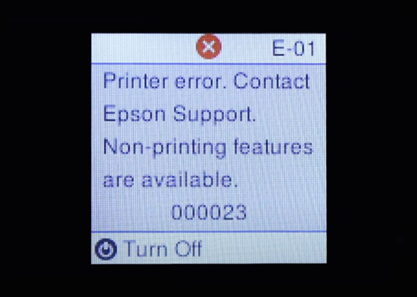 Understanding Epson Error E 01